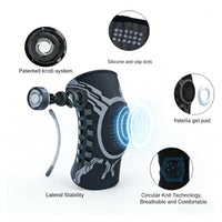 Adjustable Knob-Type Sports Knee Brace with Silicone Grip