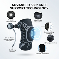 Adjustable Knob-Type Sports Knee Brace with Silicone Grip